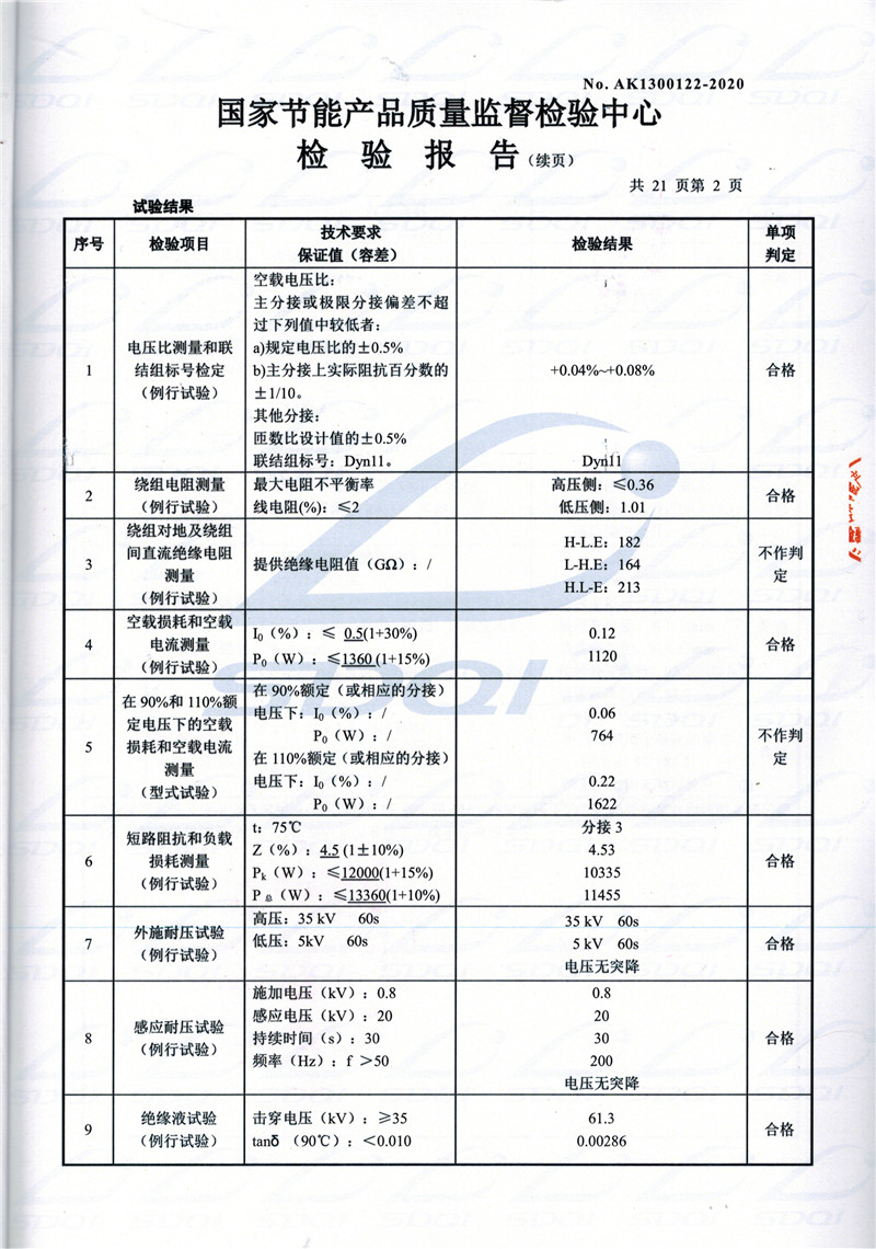 高低压试验报告-S11-1250福绵福绵福绵油浸式变压器-2.jpg